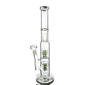 Percoladores de doble matriz Green Hookah Glass Smoking Water Pipes (ES-GB-341)